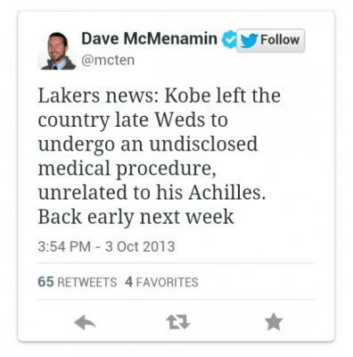 Kobe Bryant Leaves The US for Surgery