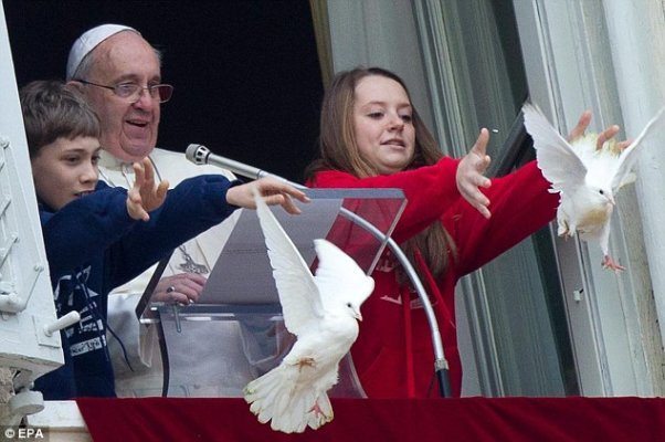 Pope’s Peace Doves Attacked  by Angry Birds in Vatican City