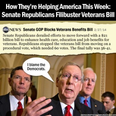 What Have Republicans Done For Veterans This Week? Filibustered The Veterans Bill