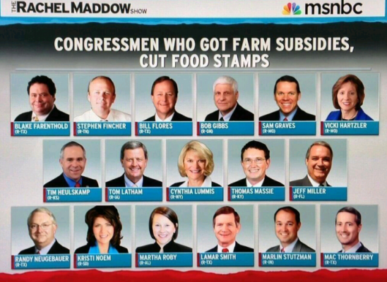 These Congress Members Got Farm Subsidies, But Voted to Cut Food Stamps