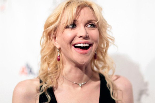 File photo of Courtney Love at a benefit dinner for the Elton John Aids Foundation in New York