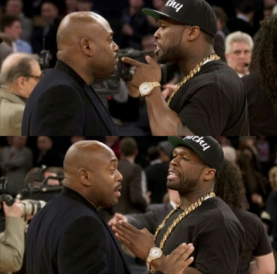 Confrontation – 50 Cent Gets In Steve Stoute’s Face at Knicks Game