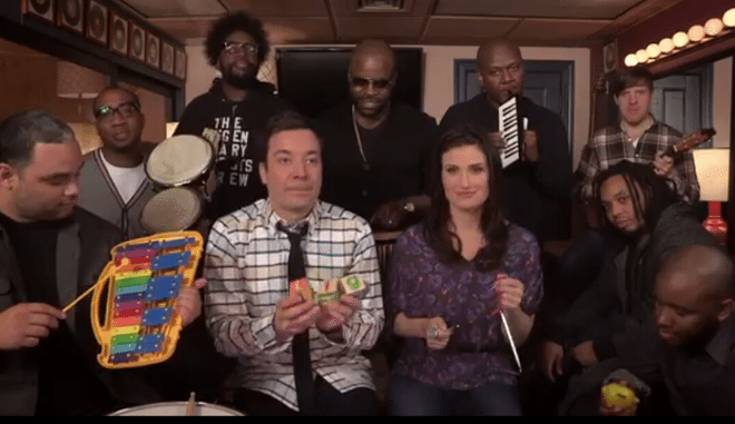 Watch – Jimmy Fallon, India Menzel and The Roots Perform Frozen’s “Let It Go”