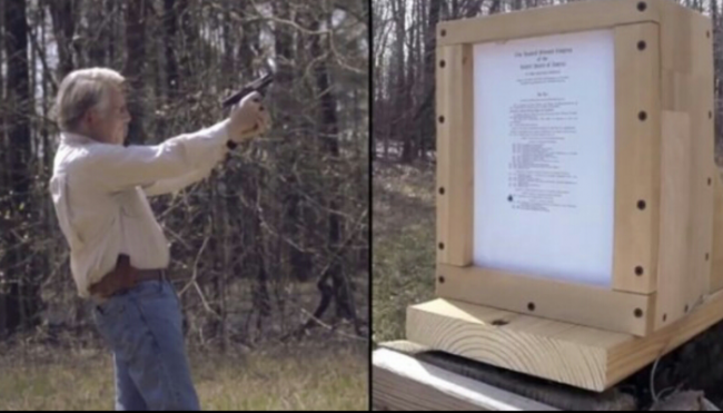 Republican Congressional Candidate Literally Shoots Obamacare – Video
