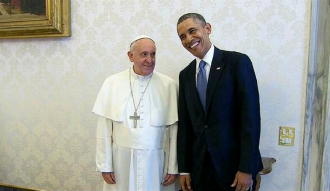 A Republican Nightmare – President and Pope TagTeam – PIC