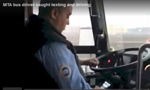 New York Bus Driver Caught on Camera Playing With His Cellphone While Driving