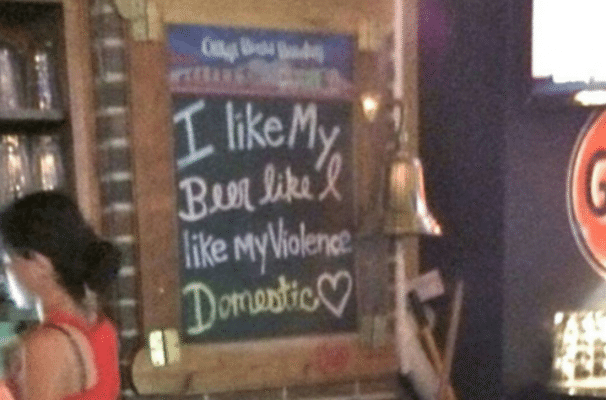 Texas Bar – “I Like My Beer Like I Like My Violence: Domestic”