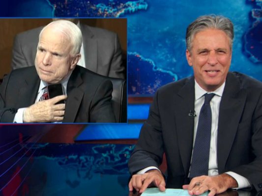 Jon Stewart Slams John McCain – Challenges Him to A “Wrong Off” – Video