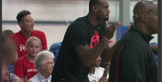LeBron James Was The Biggest Cheerleader at His Son’s Game – Video