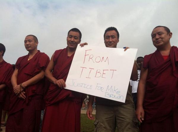 Monks from Tibet Show Their Support for Michael Brown – PIC