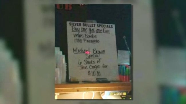 More Insanity – Bar Owner Offers “Mike Brown Shots”