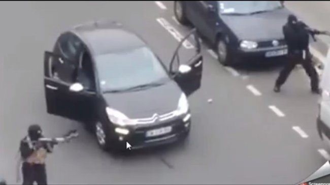 Graphic Video Shows Gunmen Shooting a Police Officer in France – Video