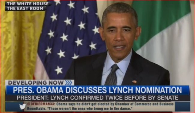 President Obama is Frustrated Over Republicans’ Holdup of Loretta Lynch – Video