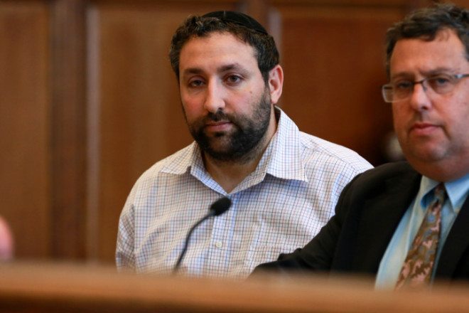 May 22,  2015 - Brooklyn, NY: Joseph Hayon, a Brooklyn politician running for a city council seat, is arraigned at Brooklyn Criminal Court for possession of child pornography.