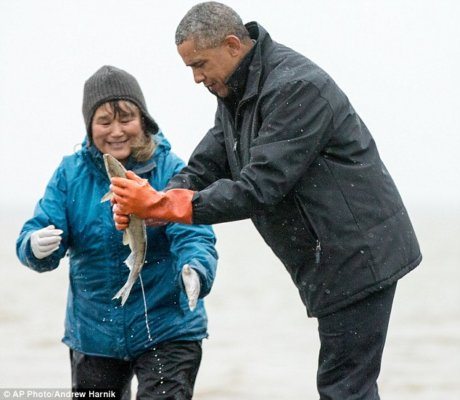 Fish Spawns on Obama’s Shoes – Video