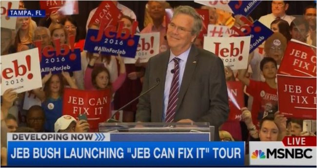 Jeb Bush Pushed His New Book in Florida Campaign Speech – Video