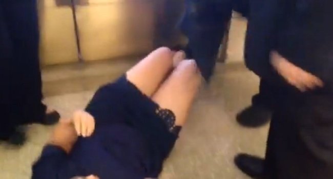 Donald Trump’s Goons Violently Push Woman to Ground – Video