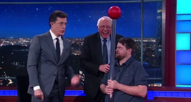 Bernie Sander’s “Surprised” Appearance on The Late Show – Video