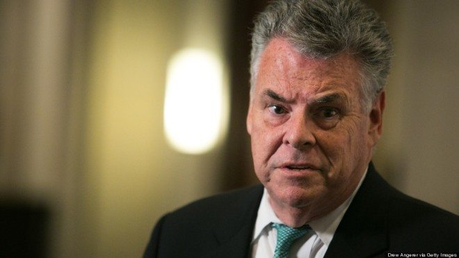 WASHINGTON, DC - SEPTEMBER 9: U.S. Rep. Peter King (R-NY) speaks to the media after a joint House Armed Services and Intelligence Committees briefing on Syria, on Capitol Hill, on September 9, 2013 in Washington, DC.  U.S. President Barack Obama will address the American people on Syria from the White House on Tuesday.  (Photo by Drew Angerer/Getty Images)