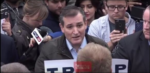 Ted Cruz’s Failed Intimidation Tactic on Donald Trump Supporter – Video