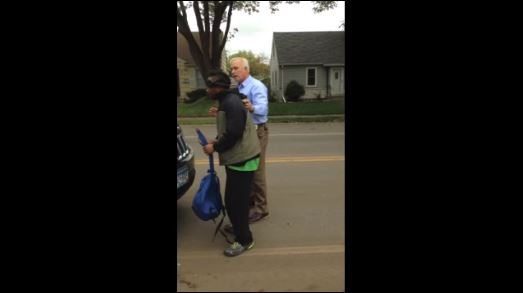 White Cop Arrest Black Man for Walking in the Street – Video