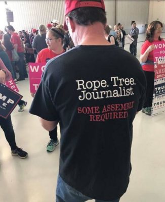 Donald Trump Supporter Wears Shirt about Lynching Journalists – PIC