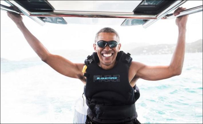 Former President Barack Obama Found Kitesurfing in The Caribbean – Video