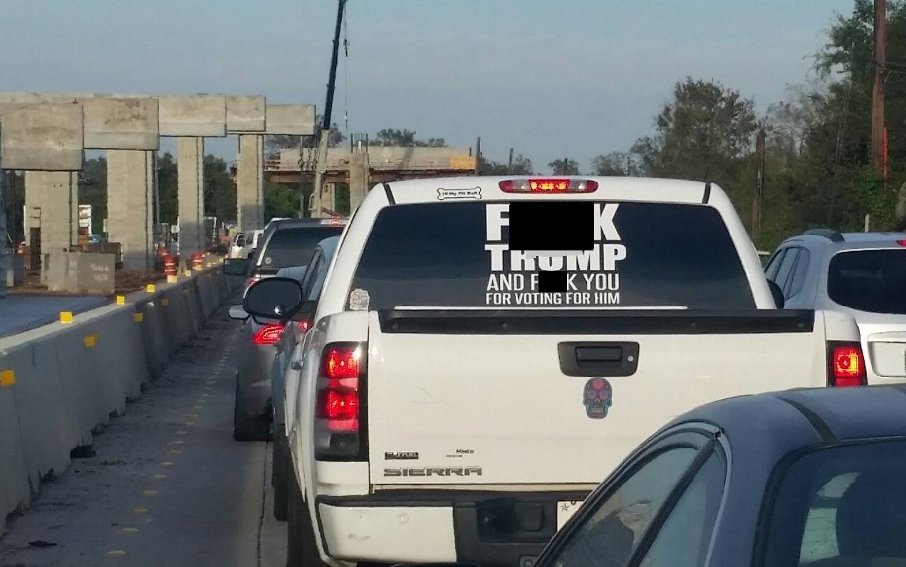 Truck With “F*CK TRUMP” Sticker Goes Viral- Video